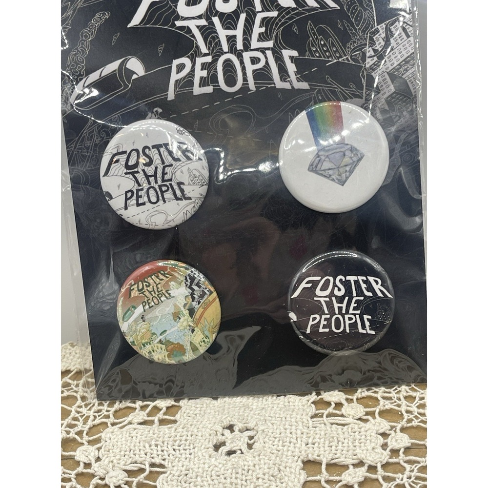 Foster Theโ People 2025 Tour VIP Exclusive Buttons Pins